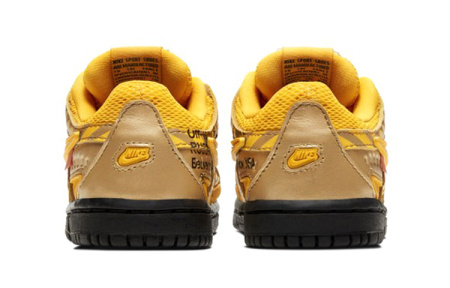 Off Белый X Nike Rubber Dunk 'Университетский Золотой' Удобная Низкая Обувь для Малышей Черный Золото Эксклюзив для Азии