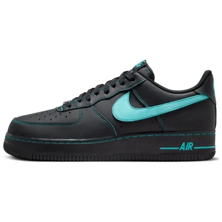 Nike Air Force 1 Slip-Resistant Abrasion-Resistant Low-Top Скейтборд Кроссовки Мужские Черный Аврора Зеленый
