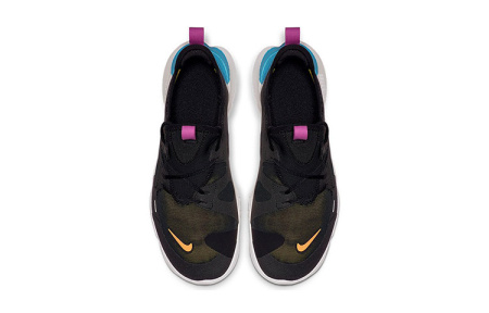 Nike Free Rn 5,0 Устойчивые к истиранию Низкие Детские Беговые Кроссовки Черно-Белые
