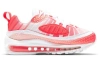 Nike Air Max 98 Синтетическая кожа Низкий топ Воздушная подушка Повседневные беговые кроссовки Женские Белый Красный