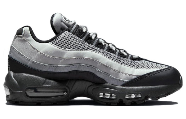 Nike Air Max 95 'Светоотражающий Safari' Сетка Низкие Повседневные Кроссовки Женские Серый Черный