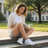 Nike Air Force 1 'Triple White' Кожа Устойчивая к истиранию Низкие Кроссовки для скейтбординга Женские Чисто белые
